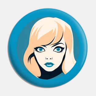 Blonde Woman Pin