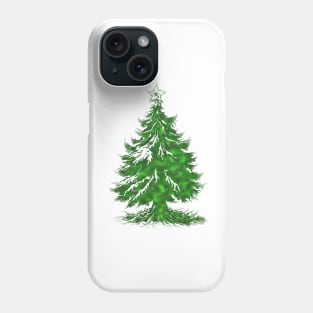 Christmas Tree with Star on Top Phone Case