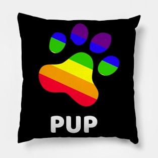 Rainbow Pup Paw Pillow