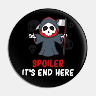 Grim Reaper Dark Humor Cute Skeleton Horror Sarcasm Pin