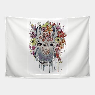 Llama Color Splash Tapestry