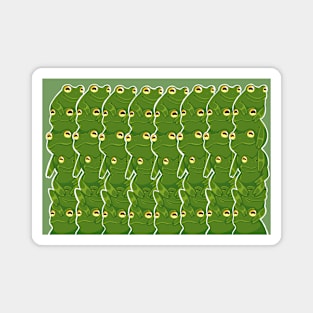 Silly Frog Pattern Magnet