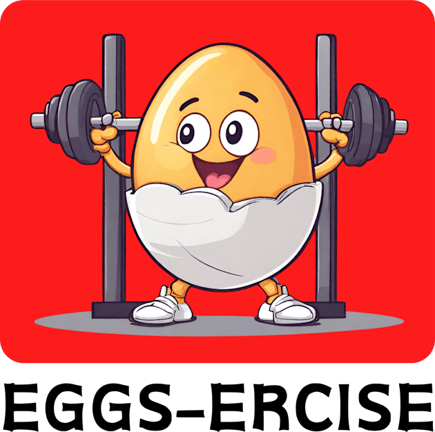 Eggsercise | Exercise Pun Kids T-Shirt by Allthingspunny
