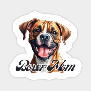 Boxer mom  T-Shirt - Dog Lover Gift, Pet Parent Apparel Magnet