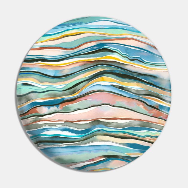 Agate Marble Watercolor Colorful Layers Pin by ninoladesign