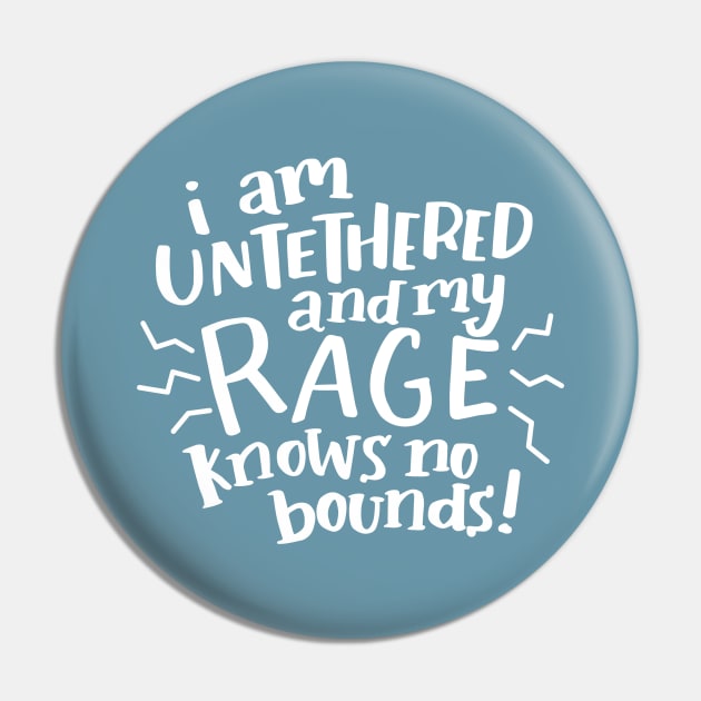 Untethered (white) Pin by Cat Bone Design
