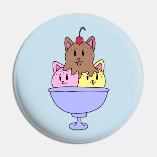 Neapolitan Ice Cream Cats Pin