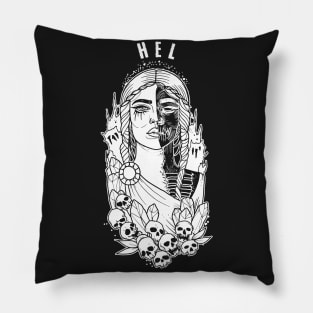 Hel goddess of Norse Hell called Helhiem Pillow