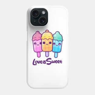 Kawaii Popsicles Love is Sweet Phone Case