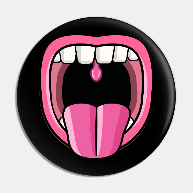 Open Mouth Pin by LaughingGremlin