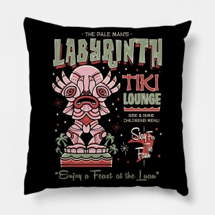 Labyrinth Tiki Lounge - Creepy Cute Hawaii Vacation Horror Pillow