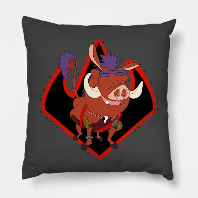 Bebop-ping Pumba Pillow by jcs-artbook