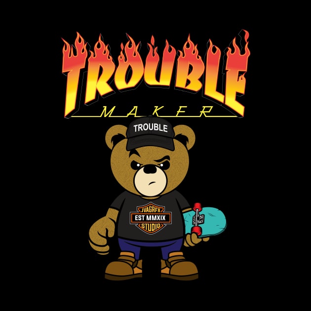 skater teddy bear by janvimar