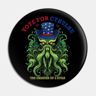 Vote for Cthulhu President 2024 Election Pin