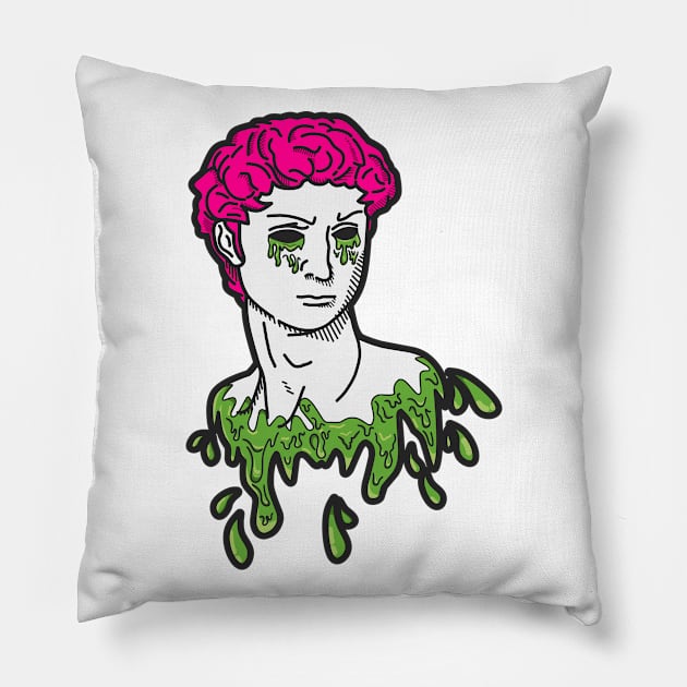 Slime David Statue Pillow by Vixie Hattori