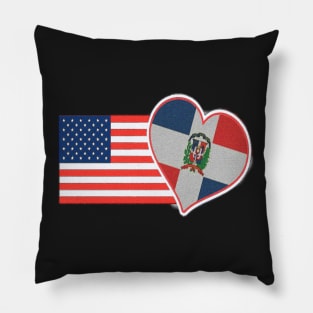 Republica Dominicana T-Shirt USA Flag Spanish Food Culture Pillow