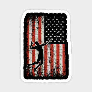 USA Flag Mens Volleyball Magnet