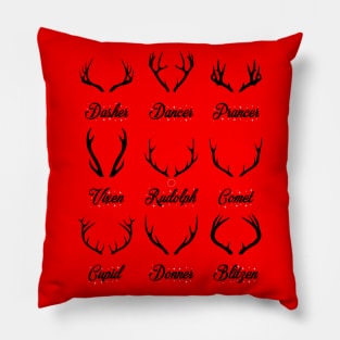 Santa's Reindeer Antlers Pillow