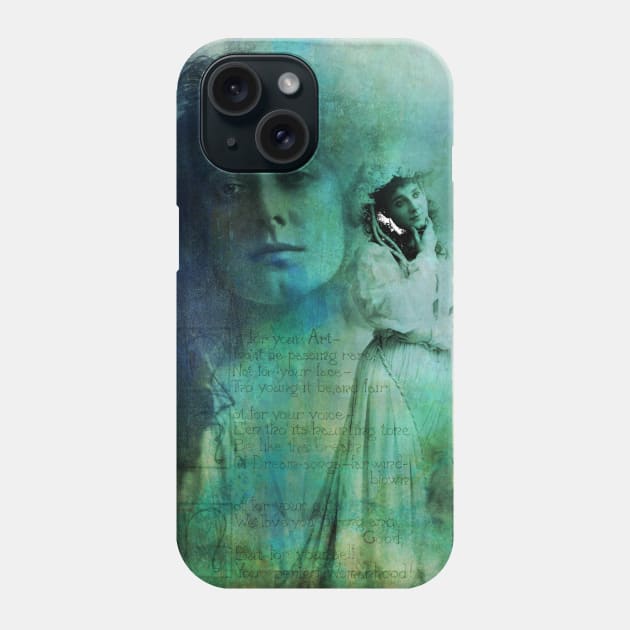 Collage Art Julia Marlowe Phone Case by Floral Your Life!