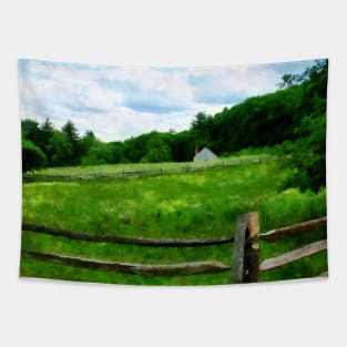 Farm - Field Near Weathered Barn Tapestry