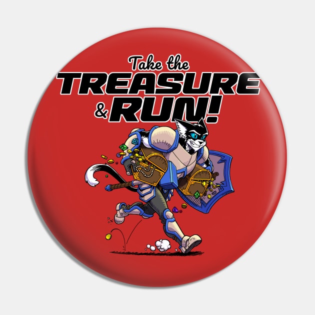 Take the Treasure and Run - Bull Pin by ChrisWhartonArt