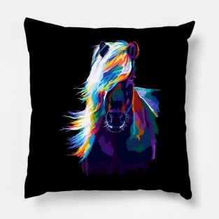 Horse Wpap Pop Art Pillow