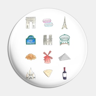 Paris Icons Pin