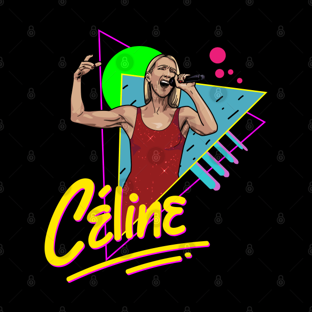 Celine Dion Retro Style T-Shirt Design by Paidesign