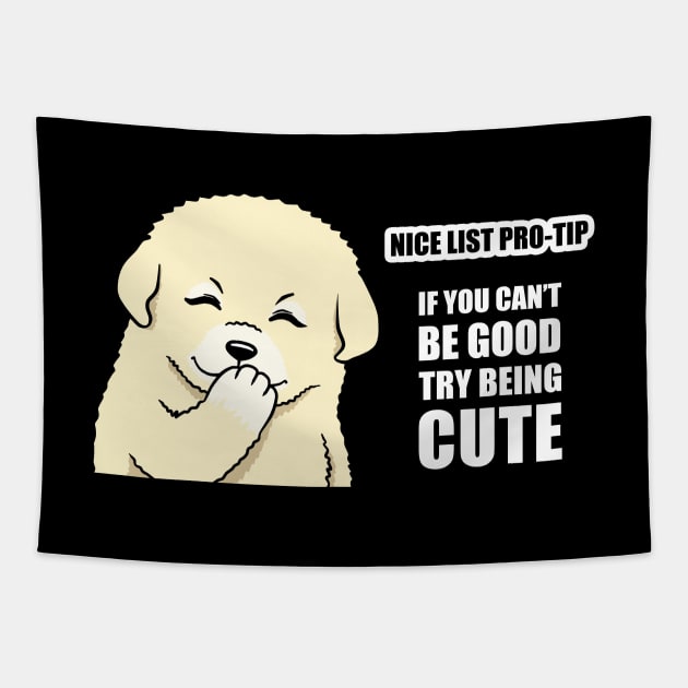 Santa Nice List Pro-Tip (version 2) Tapestry by curiousQ