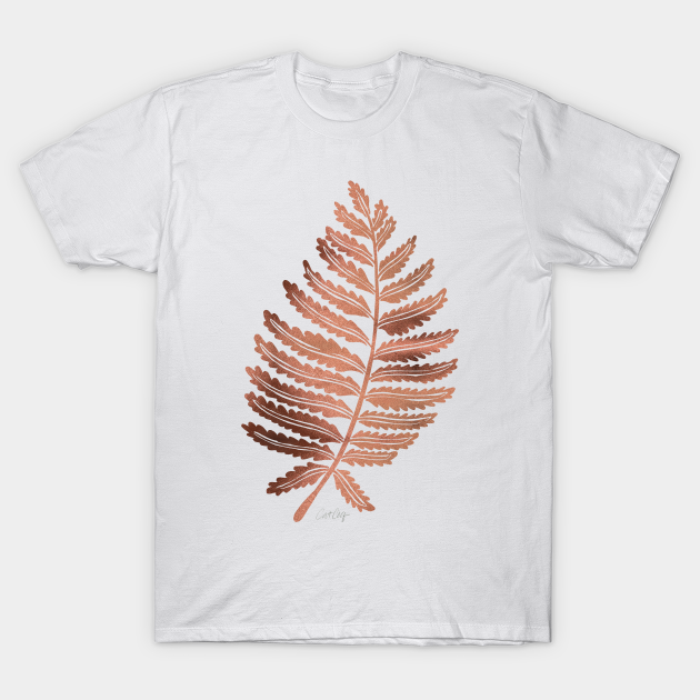 Discover fern leaf rose gold - Floral Design - T-Shirt