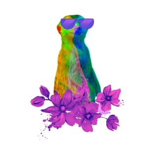 Neon Meerkat with Sunglasses T-Shirt