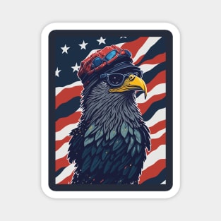 Patriotic Eagle Magnet