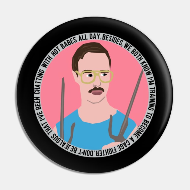 Men Women Premium Kip Beautiful Model Funny Men Fan Pin by CustomPortraitsWorld