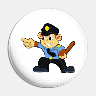 Monkey as Police officer - Police Pin