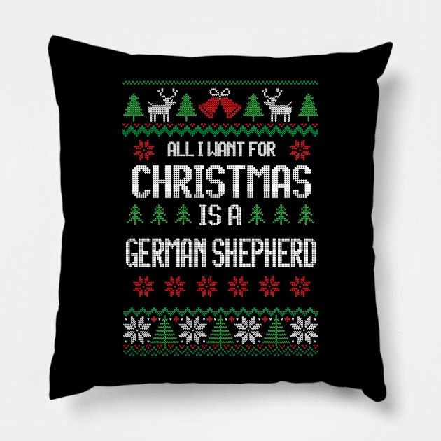 cute German Shepherd Pillow by Rocket Girls 