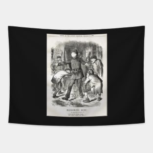 Jack the Ripper Punch Cartoon Blind Man's Buff 1888 Tapestry