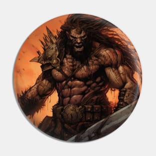 Barbarian Warrior Savage Fury Pin