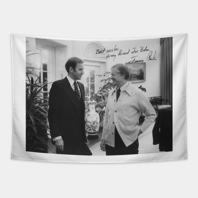 Joe Biden and Jimmy Carter Tapestry by Soriagk