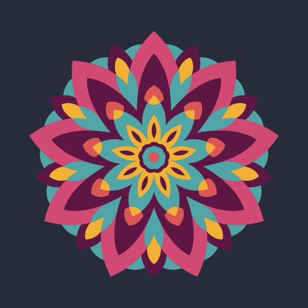 mandala of love and flowers by Midoart