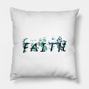 letter faith calligraphy Pillow