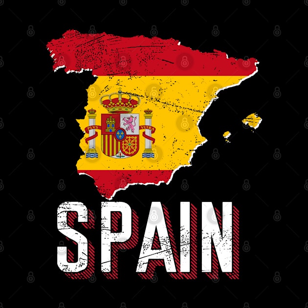 Spain Map Flag by Mila46