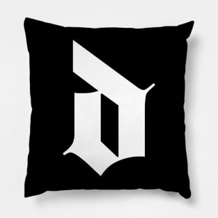d gothic letter Pillow