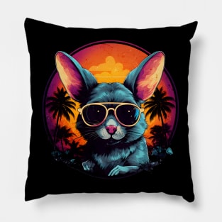 Retro Wave Jerboa Circle Pillow