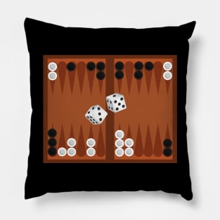 Backgammon Game Dice Player Lover Competition Pillow