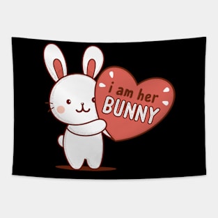 Adorable I Am Her Bunny Heartfelt Love Design Tapestry