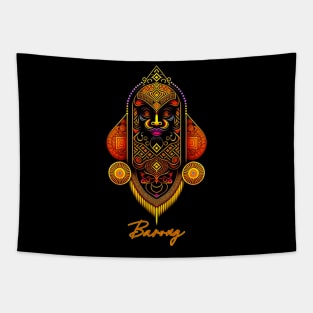 Barong Bali Tribal Pop Art Tapestry