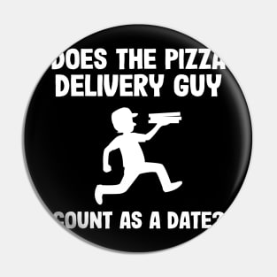 Funny Pizza Delivery Guy Anti Valentine´s Day Gift Pin