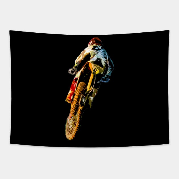 motocross Tapestry by rickylabellevie