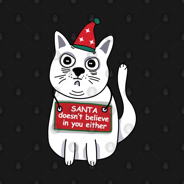 Grumpy christmas cat, by Sourdigitals