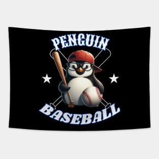 penguin baseball Tapestry